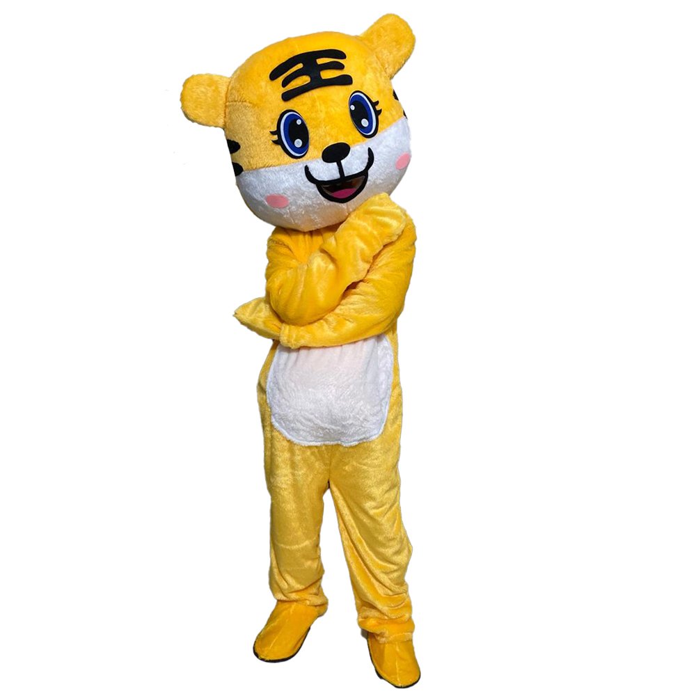 Yellow and Red color big head tiger teddy bear Rizvi Online Shopping